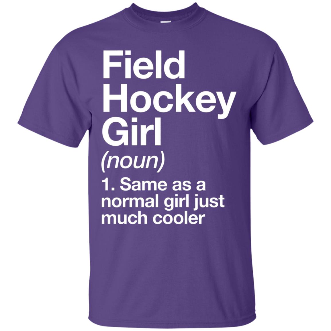 Field Hockey Girl Definition Hockey Lover T-shirt Purple