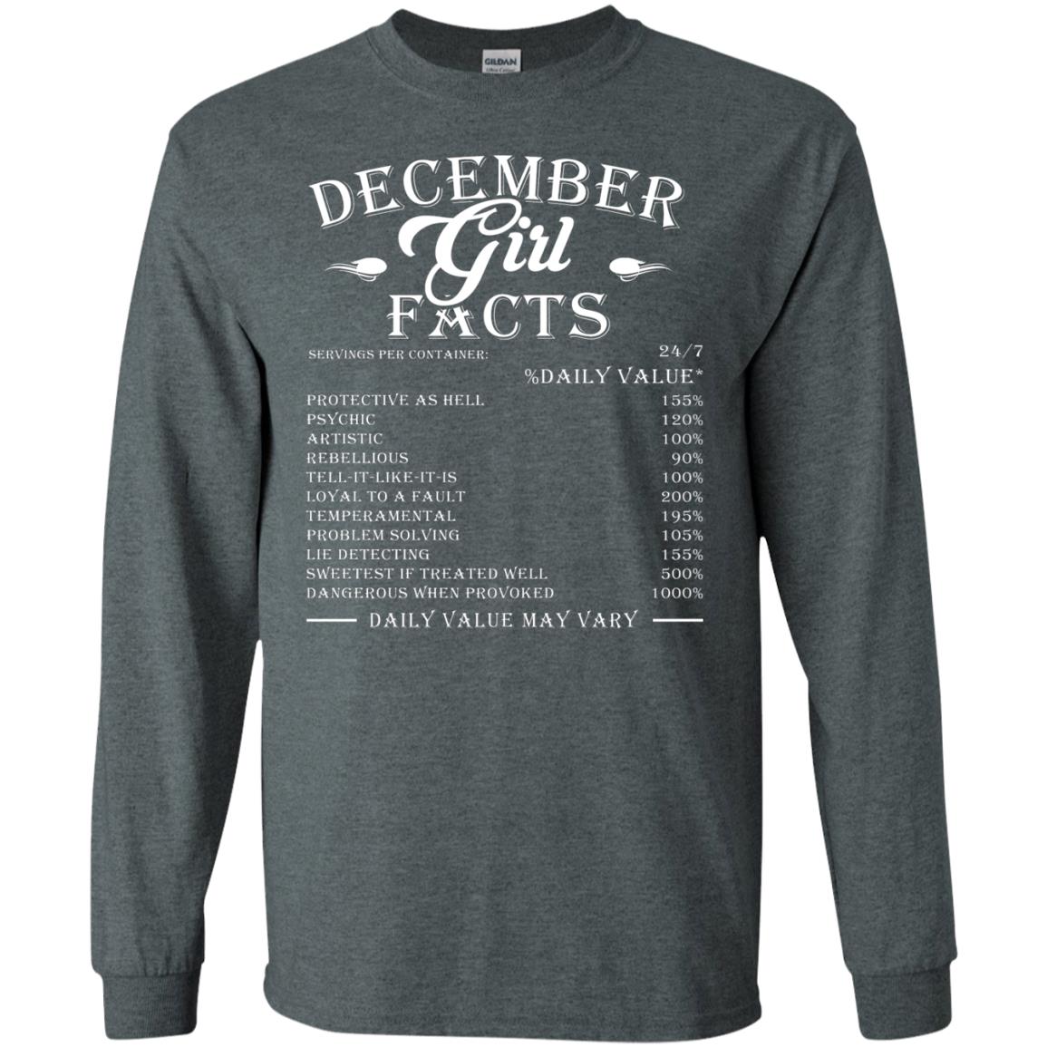 December Girl Facts T-shirt Dark Heather