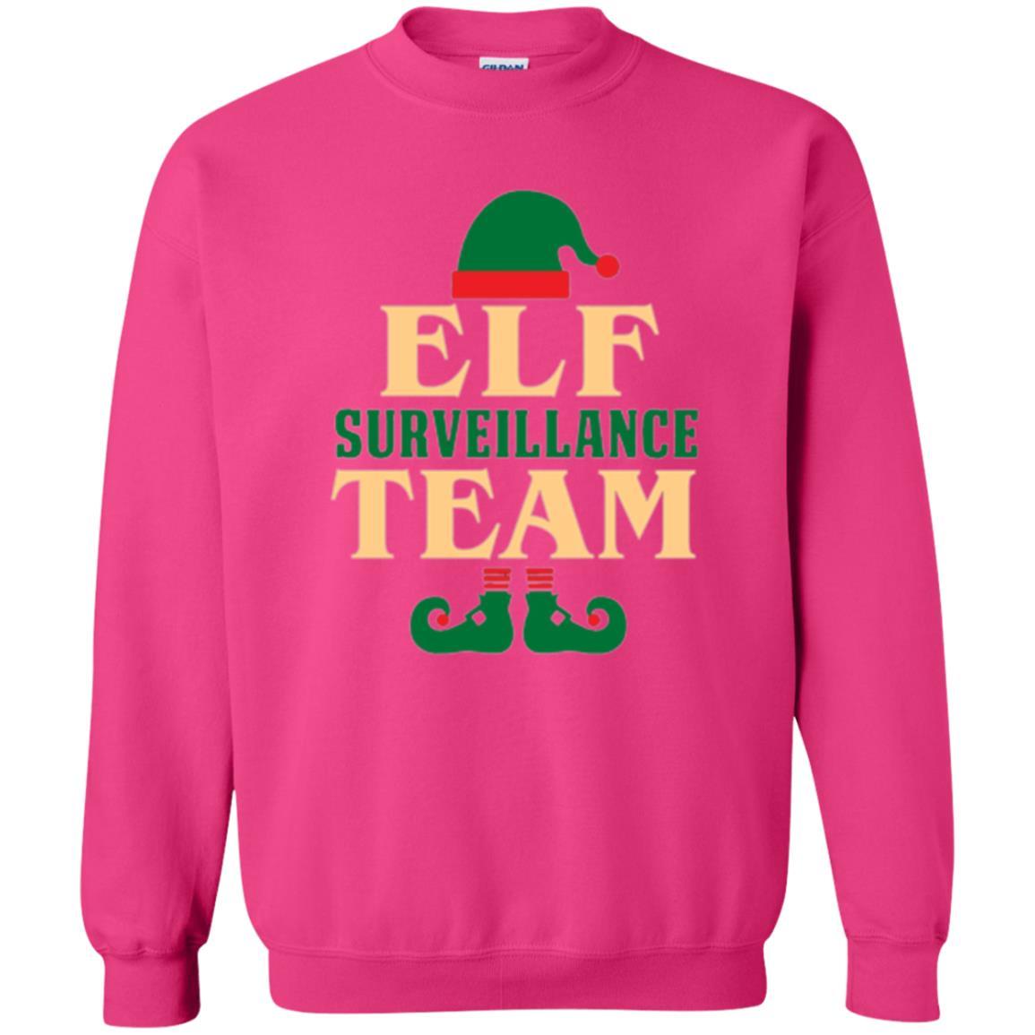 Christmas T-shirt Elf Surveillance Team T-shirt Heliconia