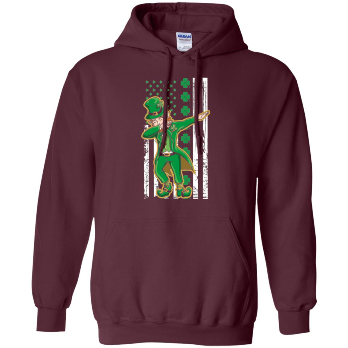 Dabbing Leprechaun St. Patrick's Day T-shirt Maroon