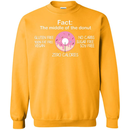 Fact The Middle Of The Donut Zero Calories Shirt Gold