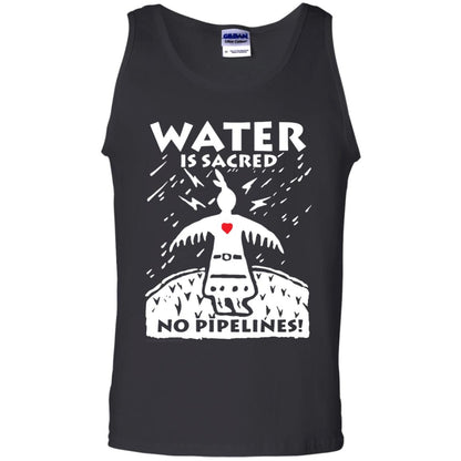 Water Is Sacred No Pipelines T-shirt Black