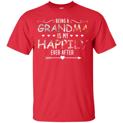Being Grandma Is My Happily Ever After Parent_s Day Shirt For Grandmother Red