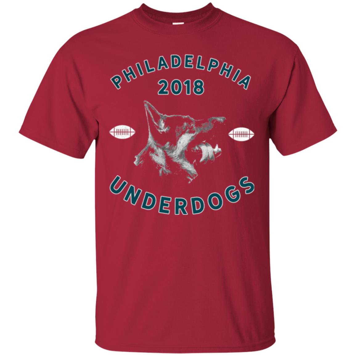 Dog Lover T-shirt Philly Philadelphia Underdogs Lii Game Day Cardinal