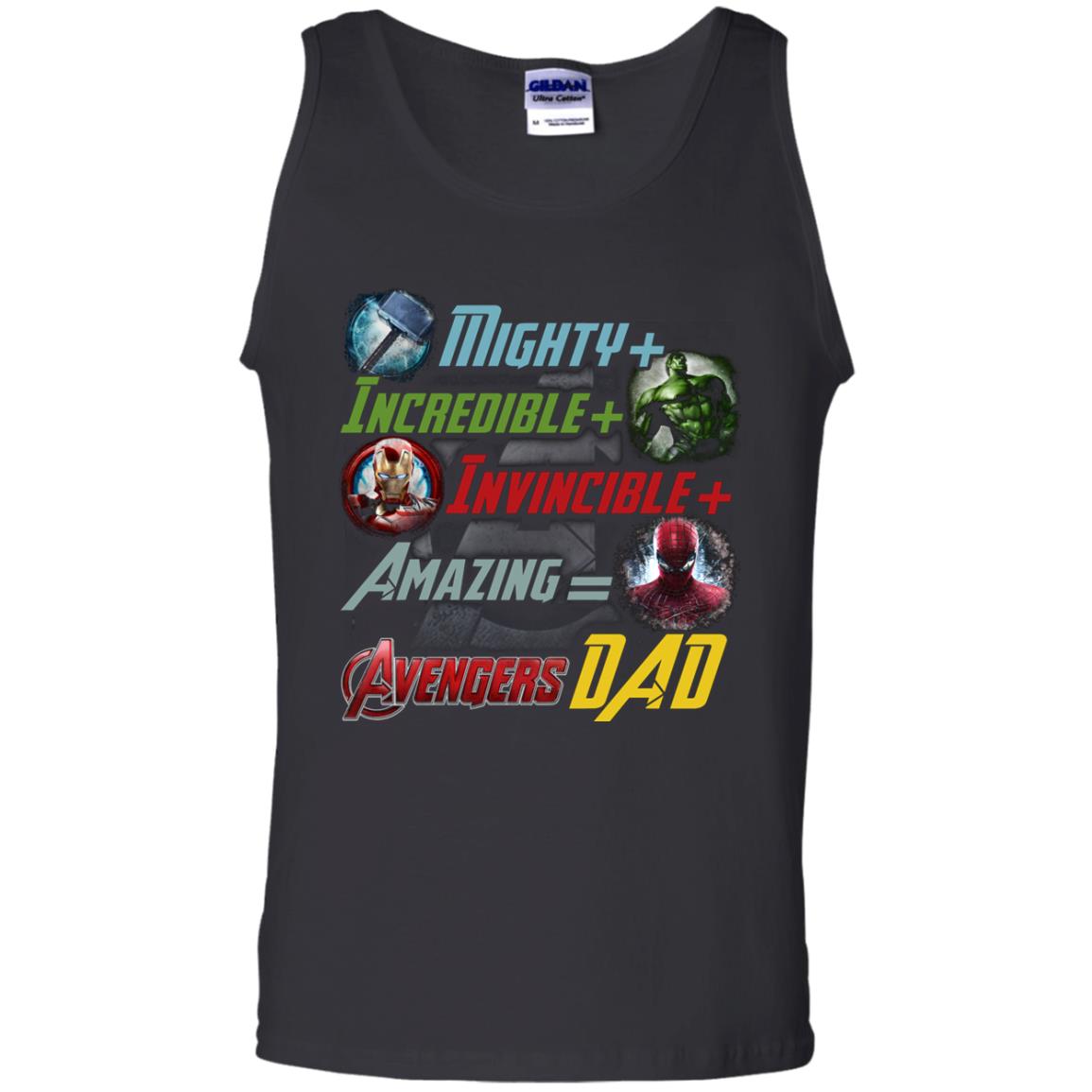 Mighty Incredible Invincible Amazing Dad Movie Fan T-shirt Black