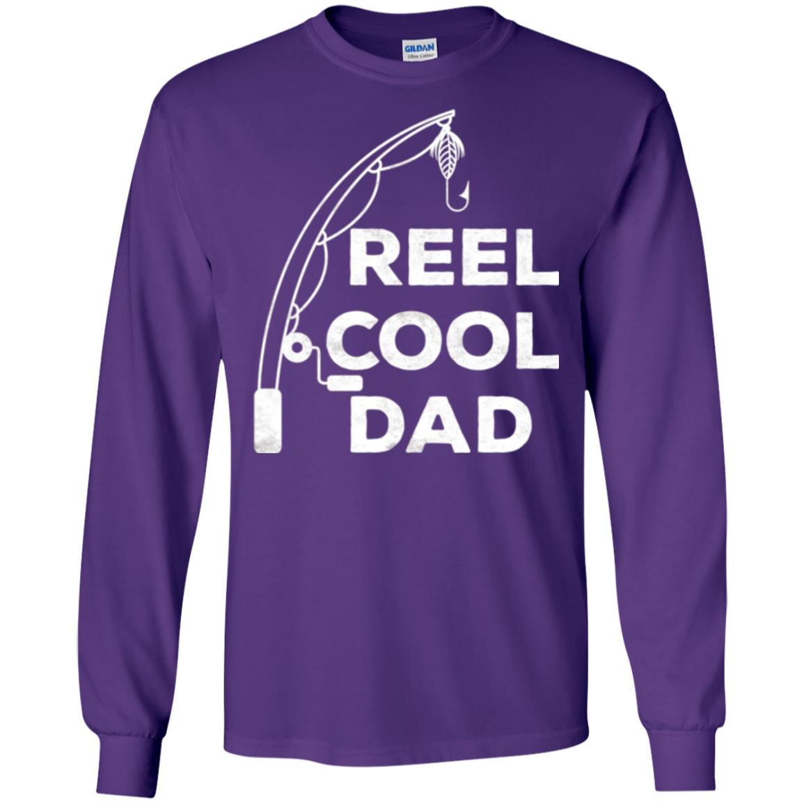 Fisherman T-shirt Reel Cool Dad Purple