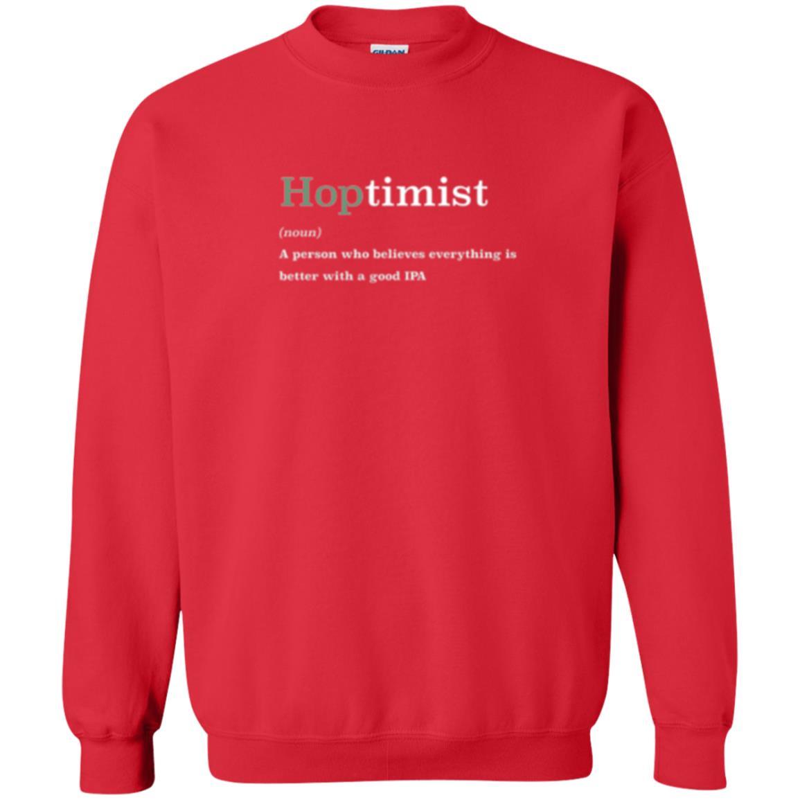 Beer Lover T-shirt Hoptimist Definition Red