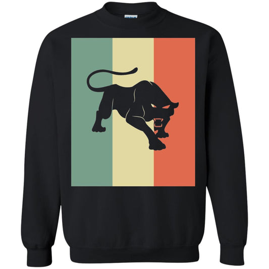 Black Panther Silhouette Gift Shirt Retro Vintage Classic Tee Black