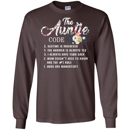 The Auntie Code Shirt For Womens Dark Chocolate