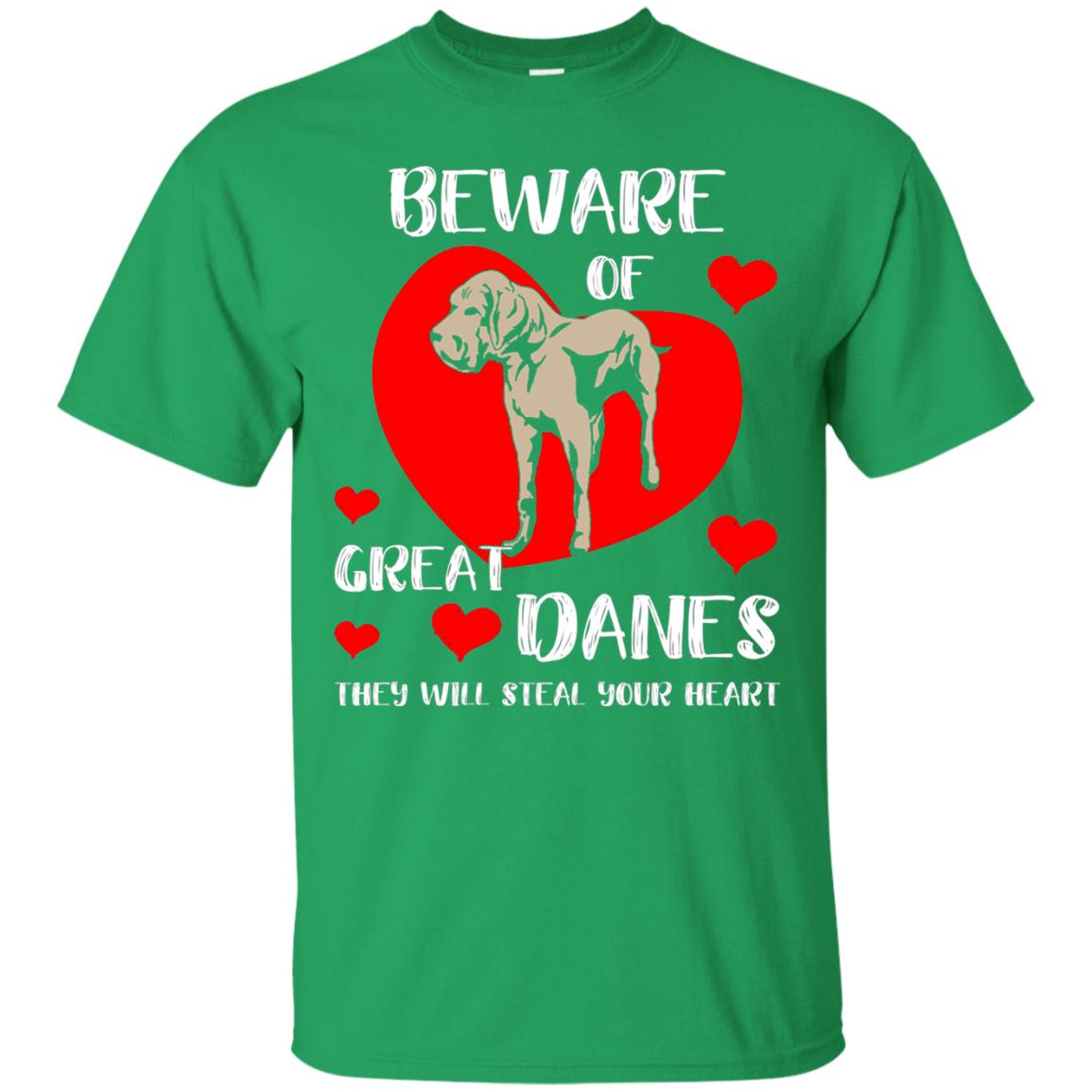 Beware Of Great Danes They Will Steal Your Heart Cute Shirt Irish Green