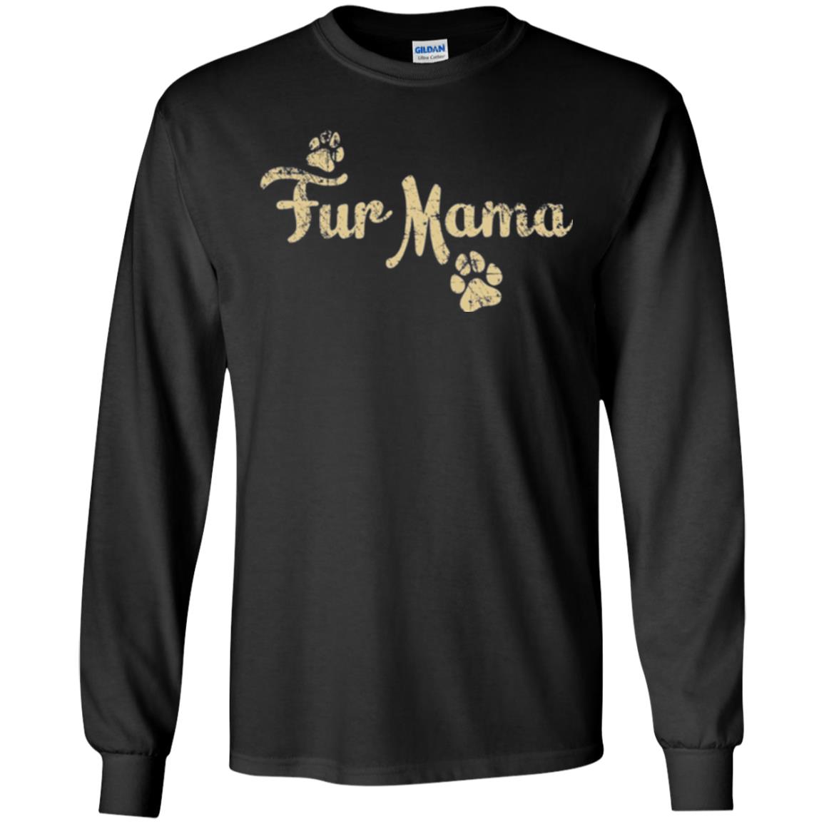 Fur Mama Mommy Love Dog T-shirt Black