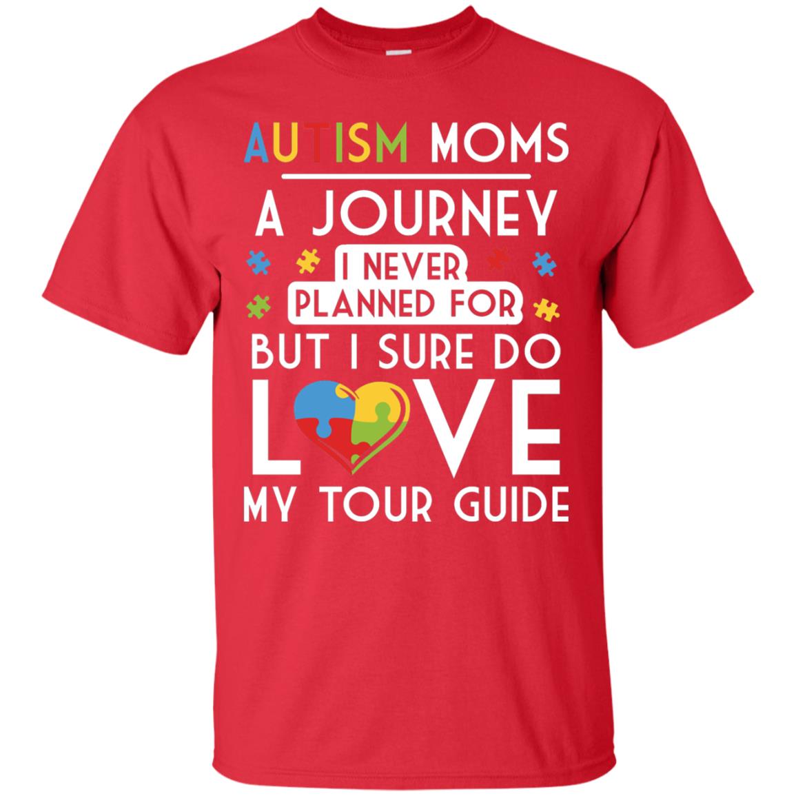 Autism Mom Shirt Autism Mom A Journey Of Love Red
