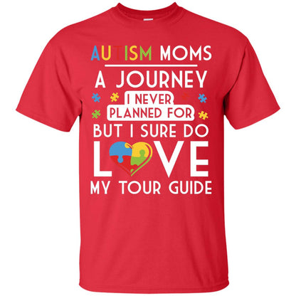Autism Mom Shirt Autism Mom A Journey Of Love Red