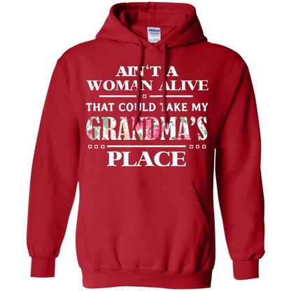 Ain't A Woman Alive That Could Take My Grandma's Place Grandchild Shirt Red