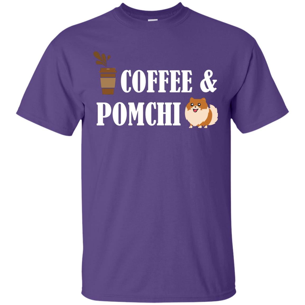 Coffee And Pomchi Lover Shirt Purple