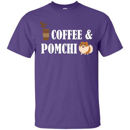 Coffee And Pomchi Lover Shirt Purple