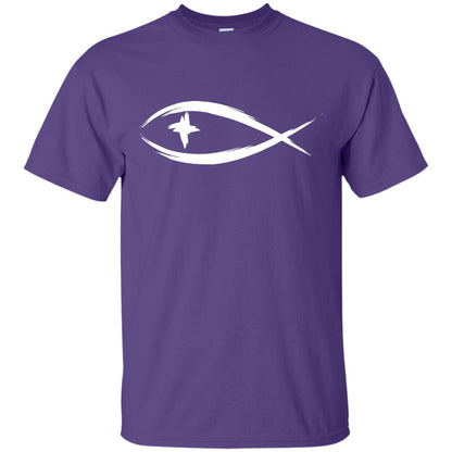 Jesus Fish Christian Shirt Purple