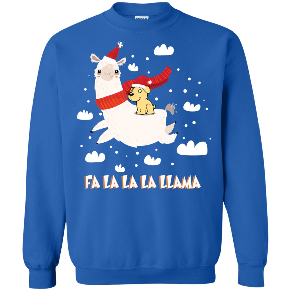 Fa La La La Llama With Labrador X-mas Gift Shirt Royal