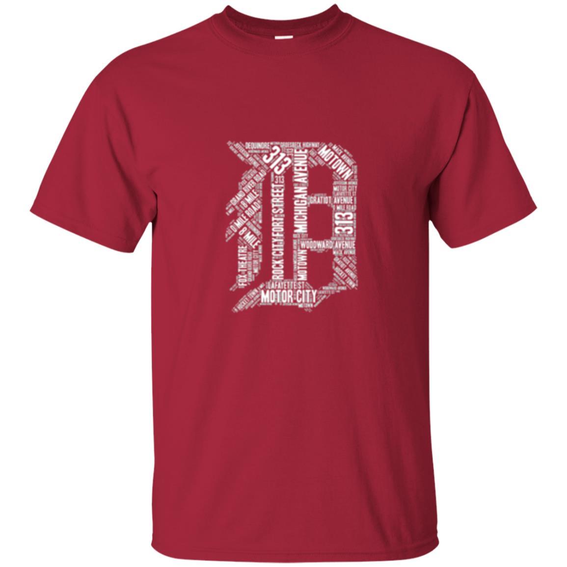 Detroit T-shirt Graphic D Cardinal