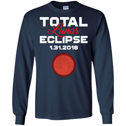 Eclipse January 31st 2018 Total Lunar Eclipse T-shirt Blood Moon Navy