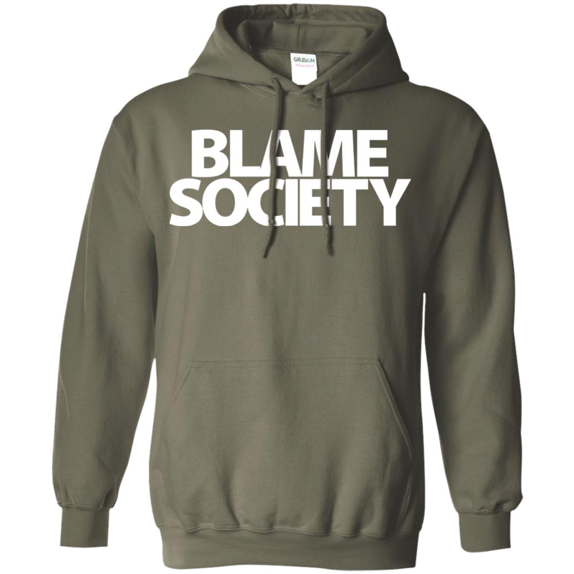 Mens Blame Society Urban Hip Hop T-shirt Military Green