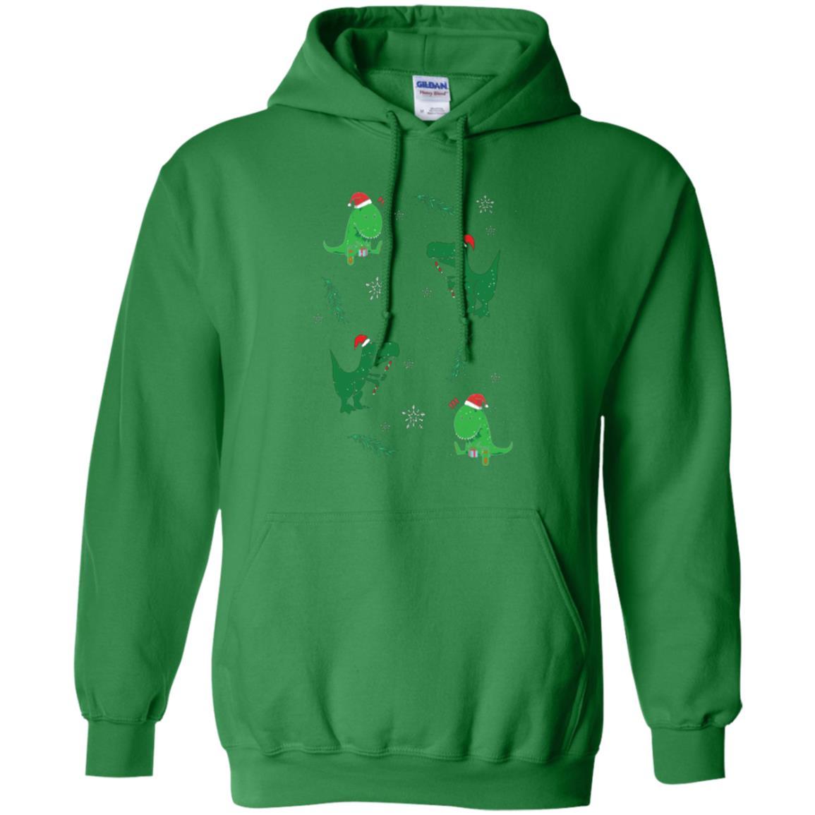 Funny Christmas T-shirt Merry Christmas Dinosaur Irish Green