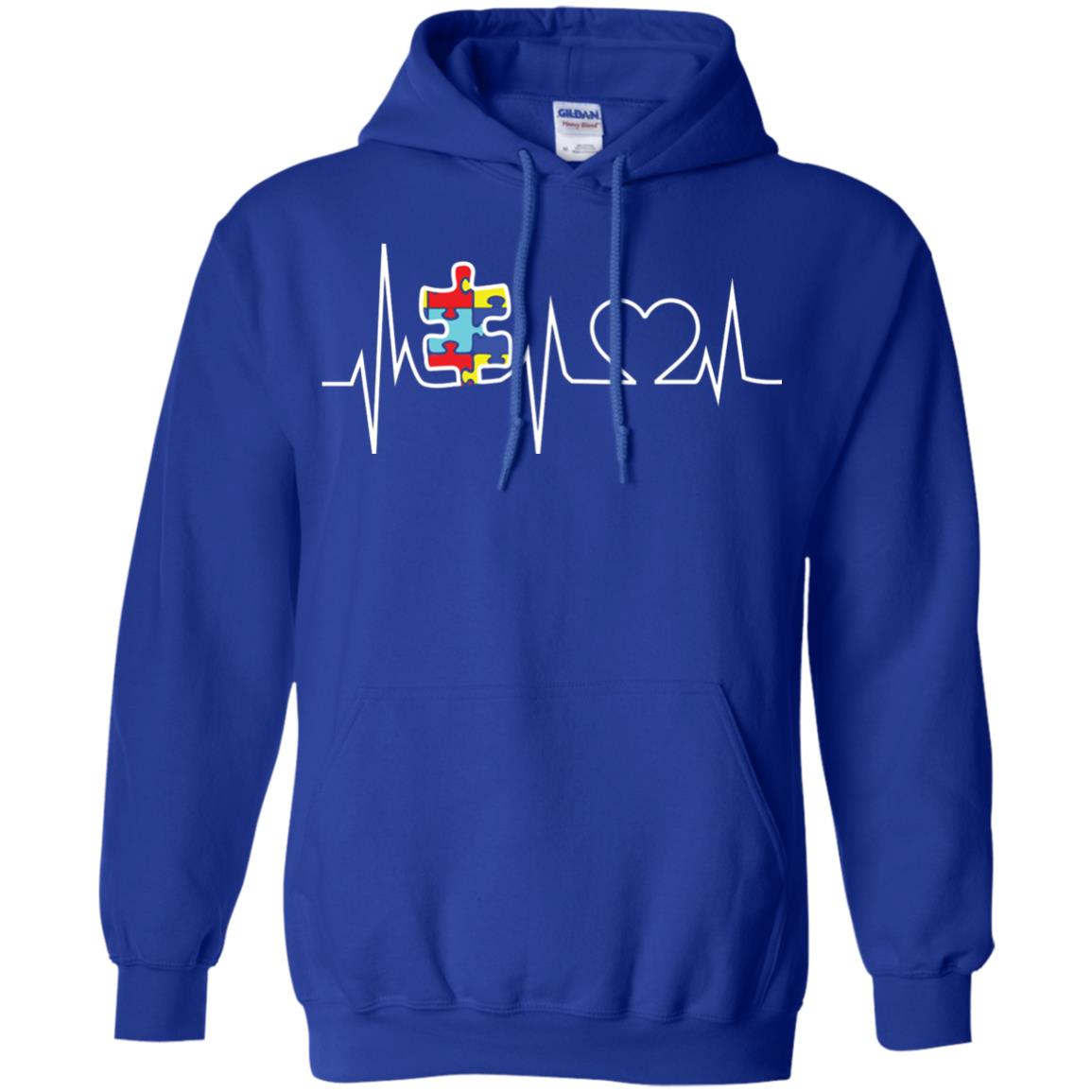 Autism Puzzle Heartbeat Autism Awareness Shirt Royal