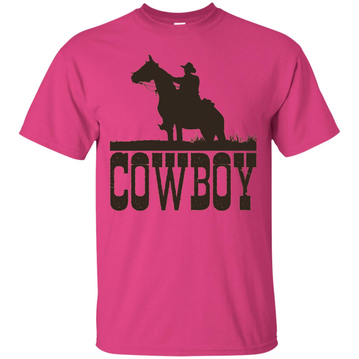 Horse Rider Western Cowboy T-shirt Heliconia