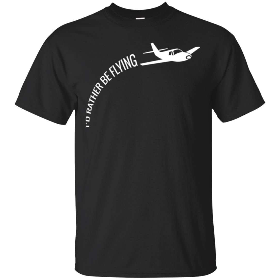 Airplane Pilot T-shirt I'd Rather Be Flying Black