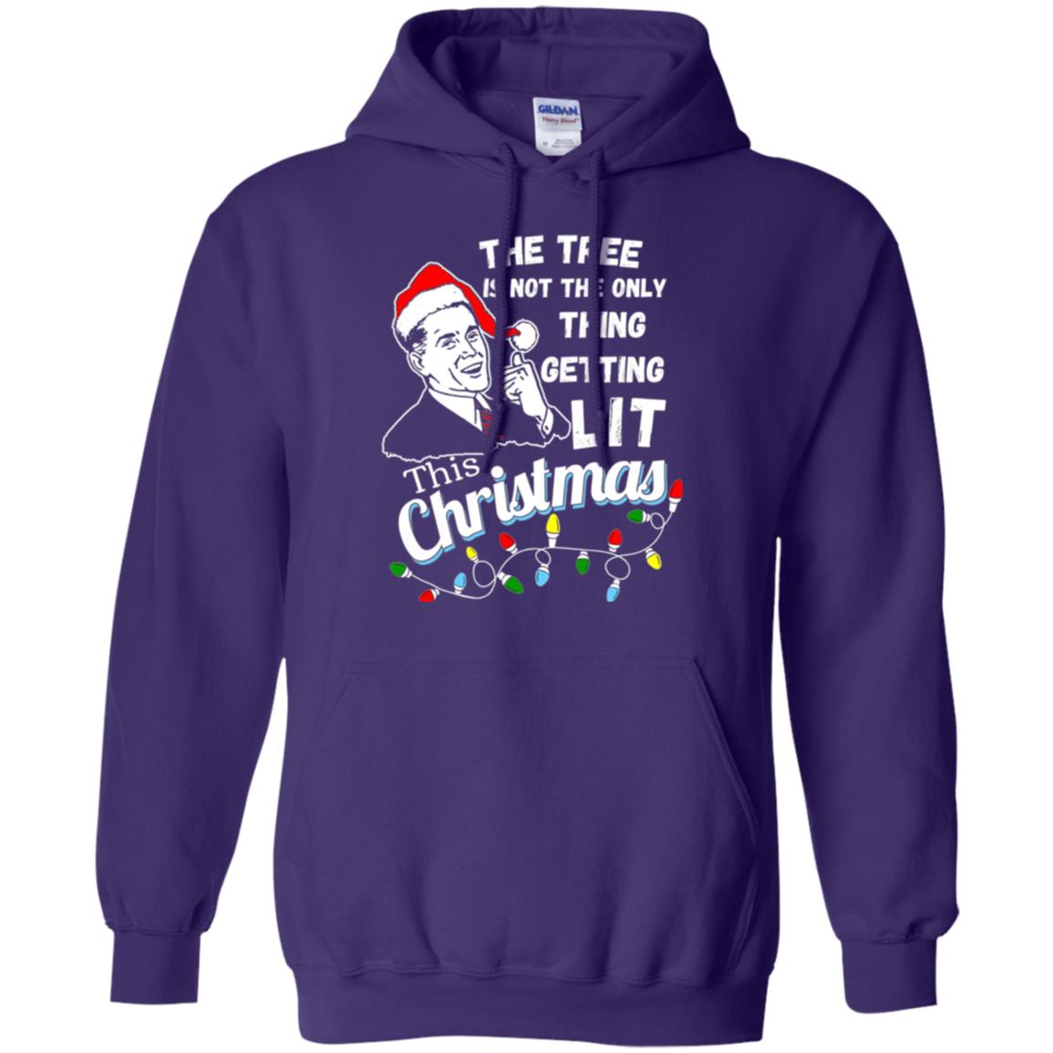 Christmas T-shirt The Tree Isn_t The Only Thing Getting Lit This Christmas Purple