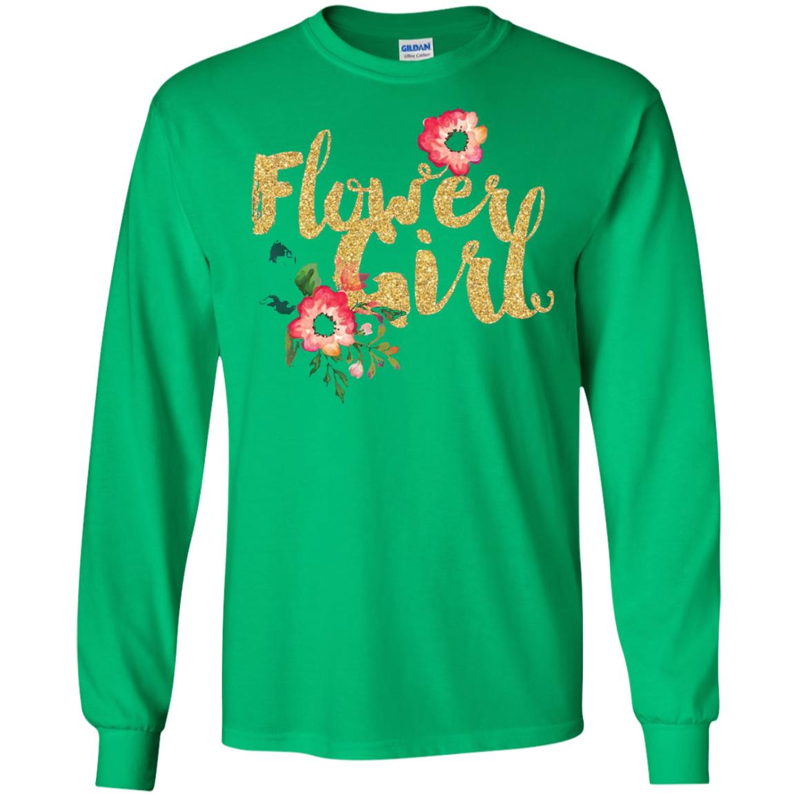 Flower Girl Bridesmaid Wedding Reception T-shirt Irish Green