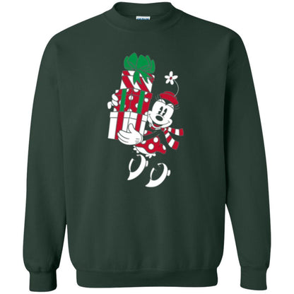 Christmas T-shirt Disney Minnie Mouse Christmas Gifts Forest Green