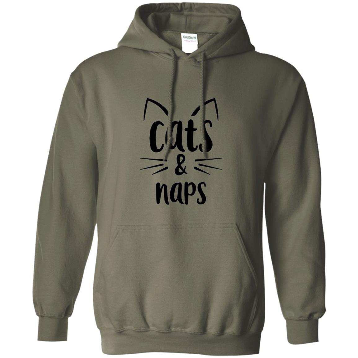Cats And Naps Lovers T-shirt Military Green