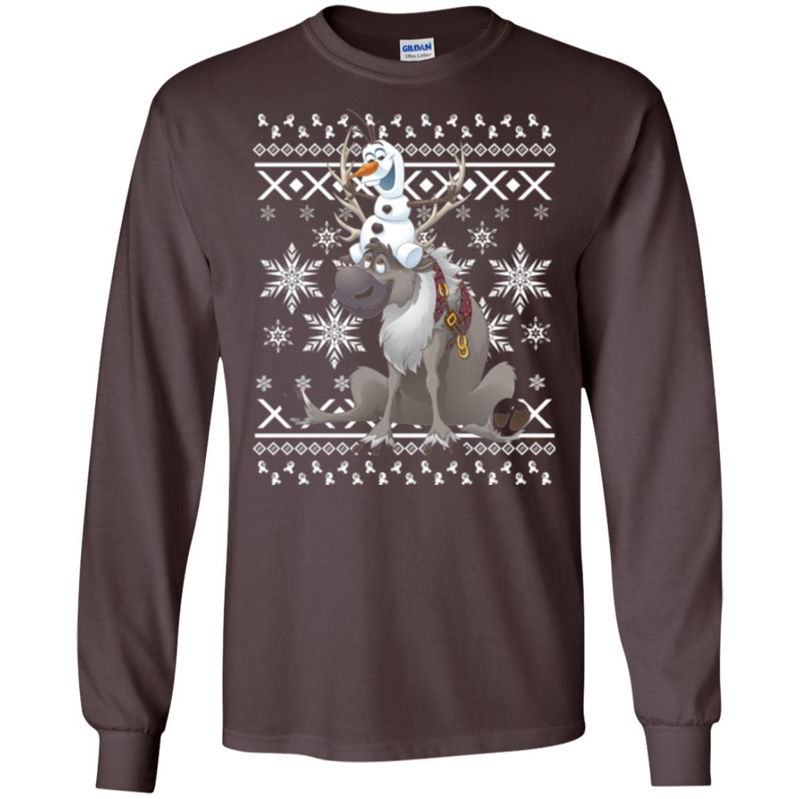Film T-shirt Frozen Olaf Sven Riding Antler Dark Chocolate