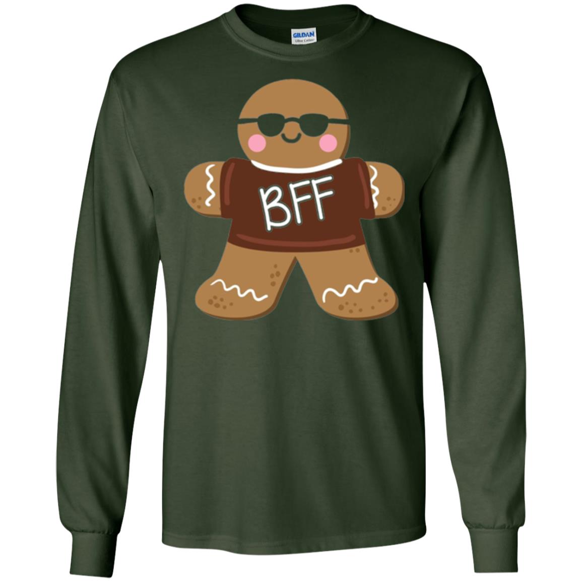 Gingerbread T-shirt Best Friend Forever Forest Green