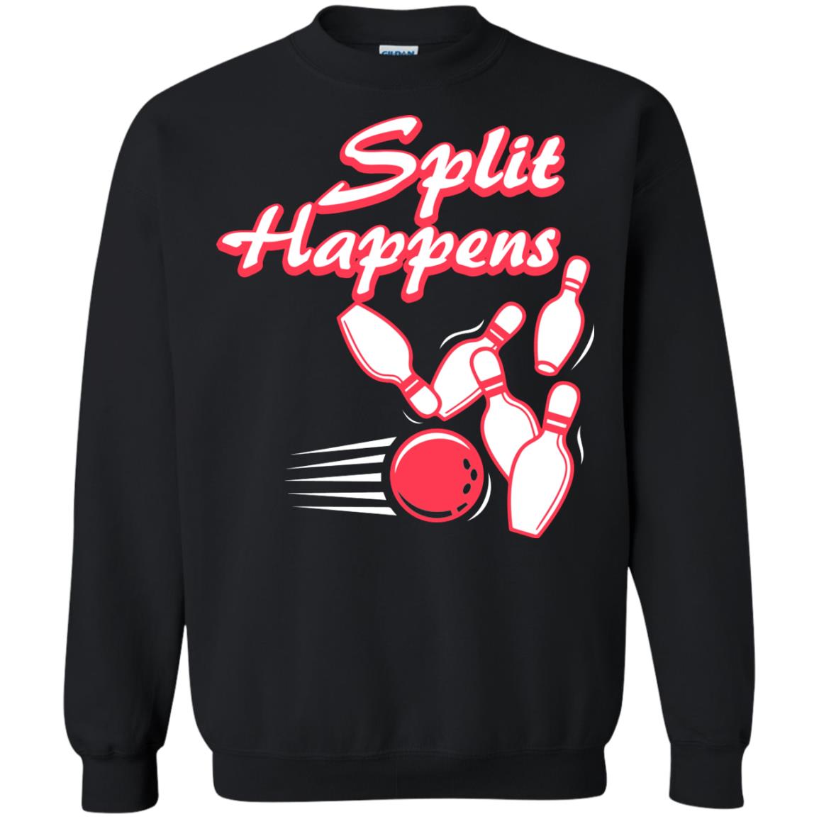 Bowling Lover T-shirt Split Happens Black
