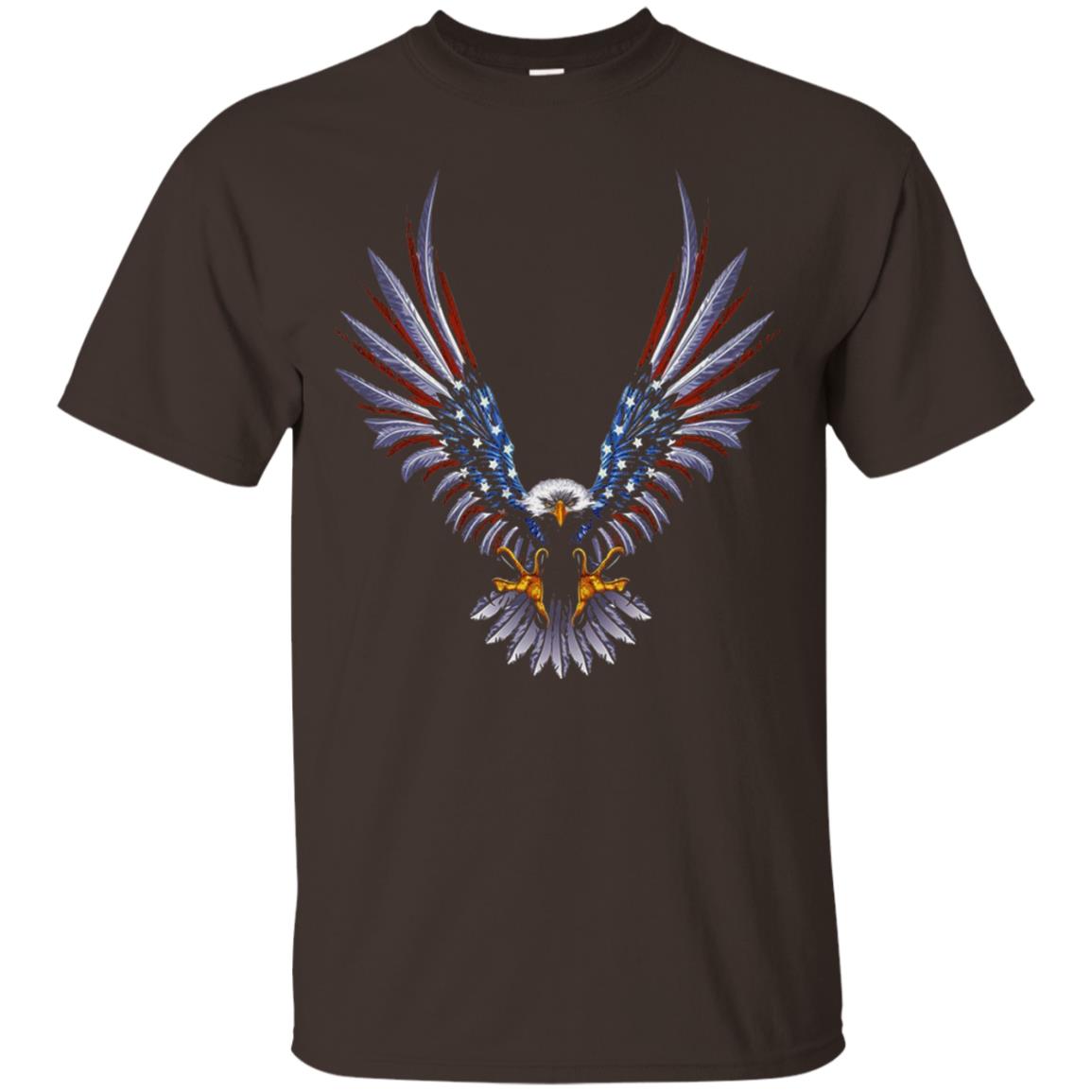 Patriotic T-shirt Eagle American Dark Chocolate