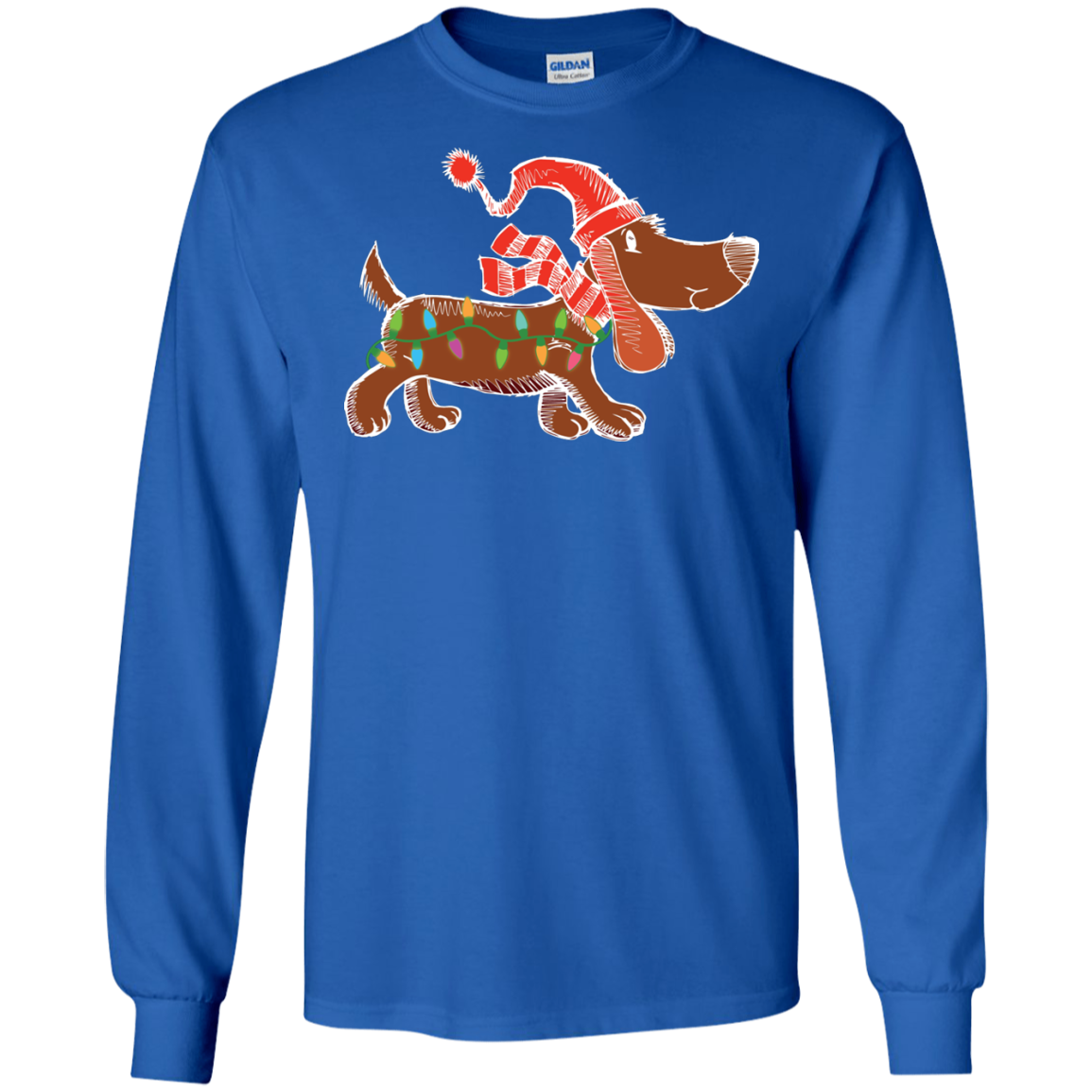 Dog Lover T-Shirt Christmas Lights Labrador Retriever Dog Lover Royal