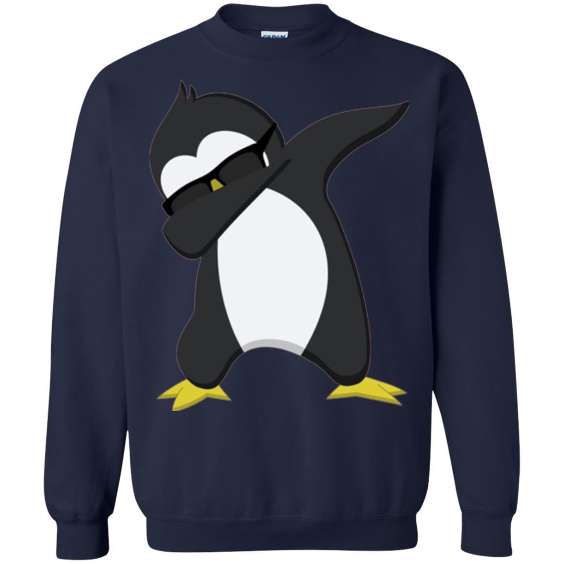 Christmas T-shirt Dabbing Penguin T-shirt Navy
