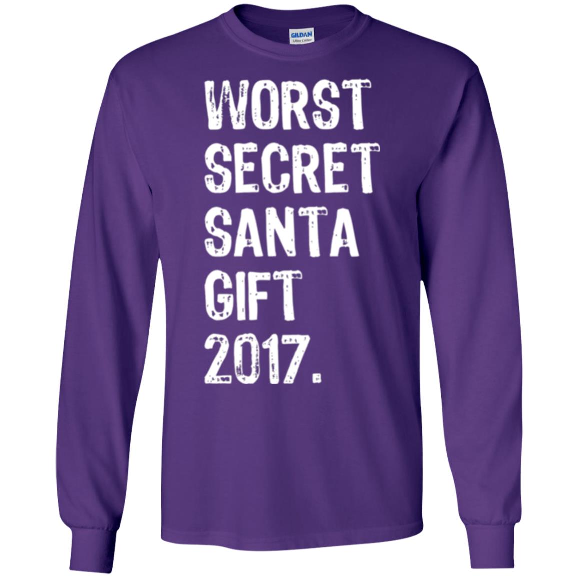 Christmas T-shirt Worst Secret Santa Gift 2017 Purple