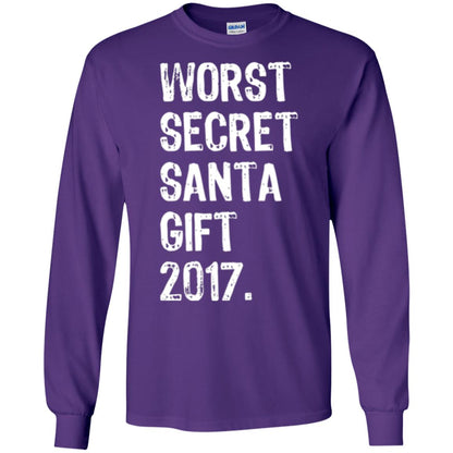 Christmas T-shirt Worst Secret Santa Gift 2017 Purple