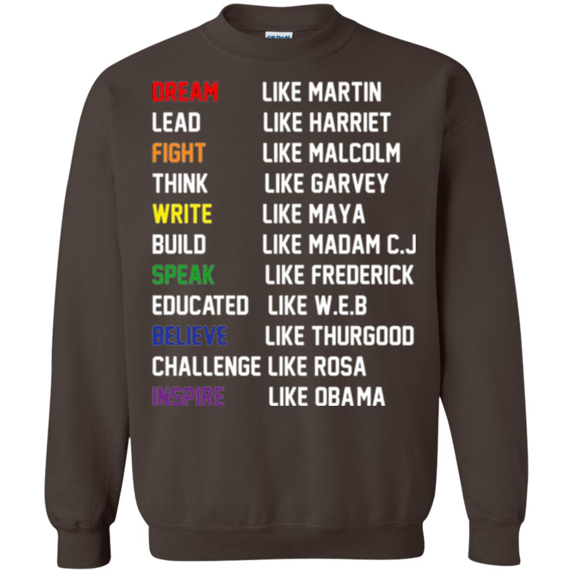 Dream Like Martin Inspire Like Obama T-shirt Dark Chocolate