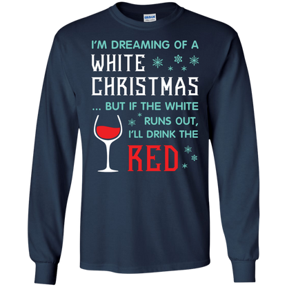Christmas T-shirt I'm Dreaming Of A White Christmas Navy