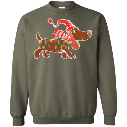 Dog Lover T-Shirt Christmas Lights Labrador Retriever Dog Lover Military Green