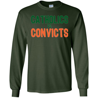 Football T-shirt Distressed Catholics Vs. Convicts 1988 Classic