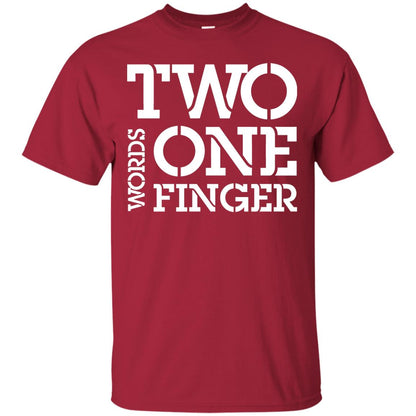 Two Word One Finger Shirt Cardinal