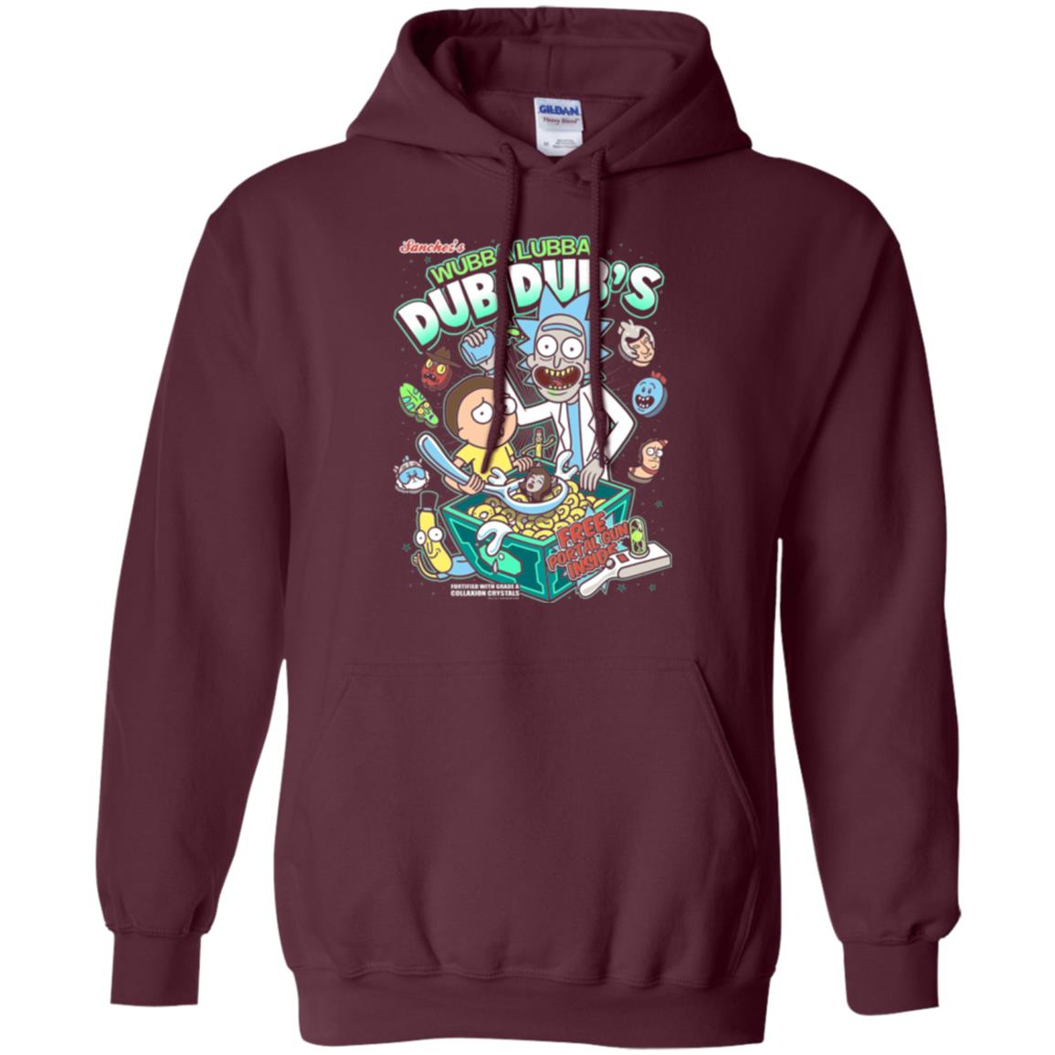 Movie T-shirt Wubba Luba Dub Dub_s Cereal Maroon