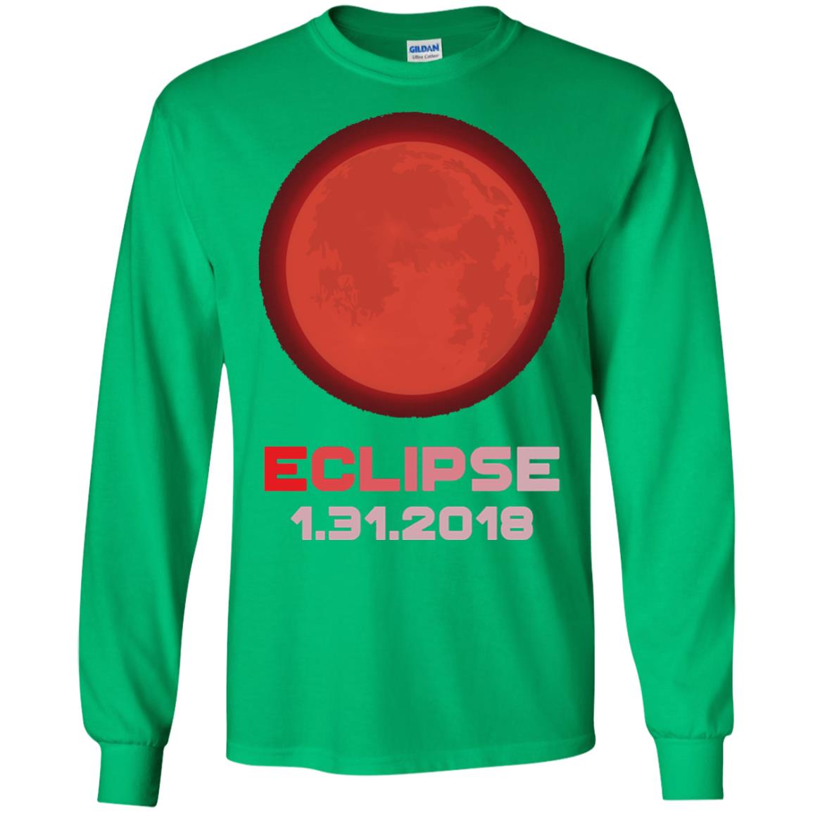 Eclipse January 31st 2018 Total Lunar Eclipse T-shirt Irish Green