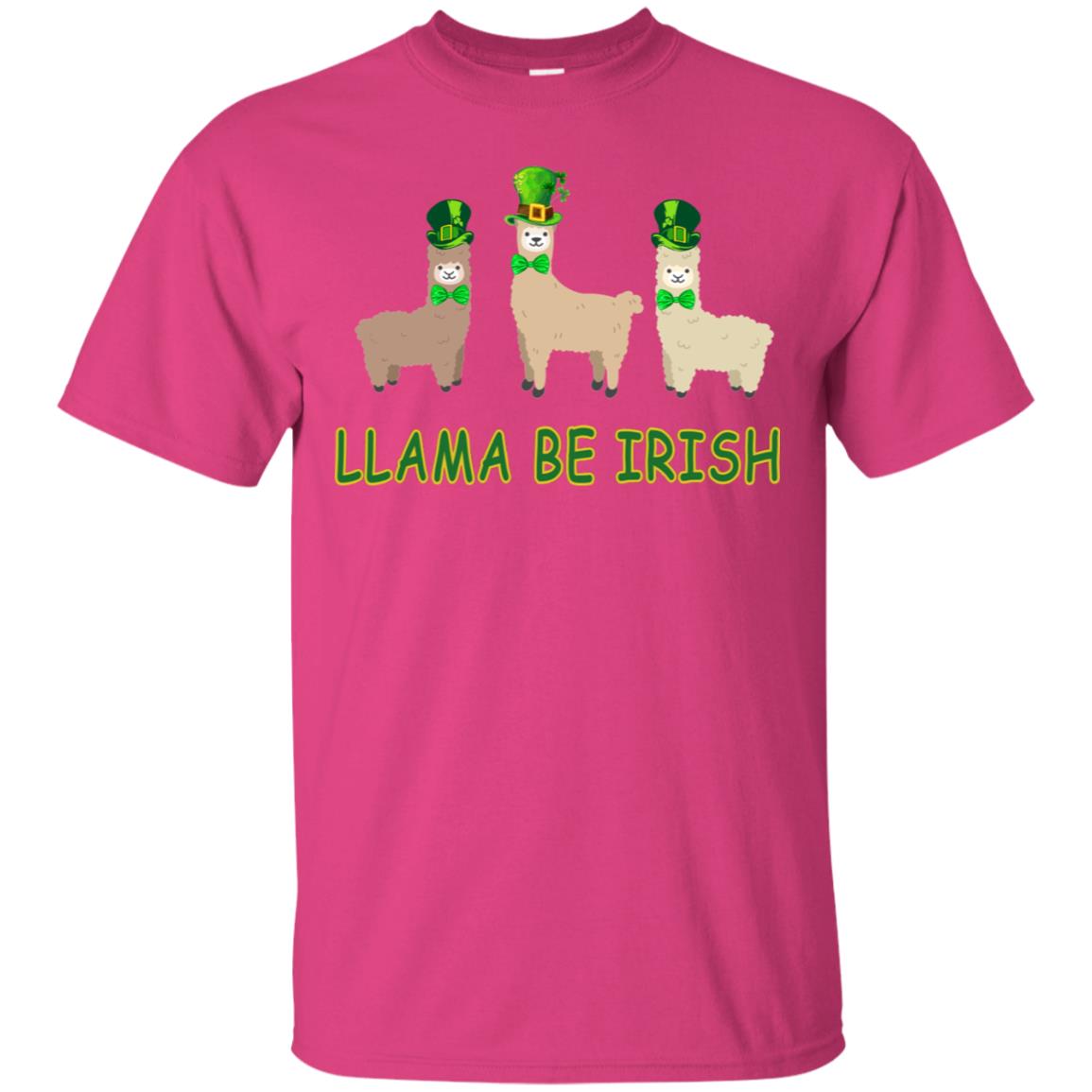Llama Be Irish Ireland Gift Shirt Heliconia
