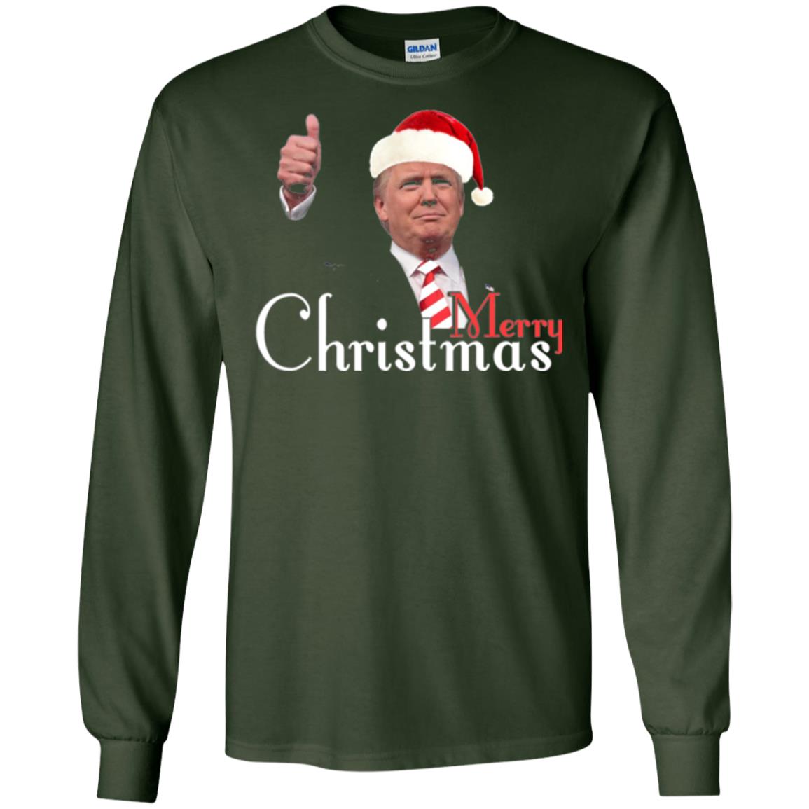 Trump Merry Christmas T-shirt Forest Green